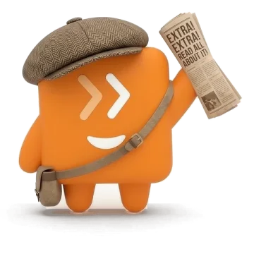 Polido, the character, holding up a newspaper